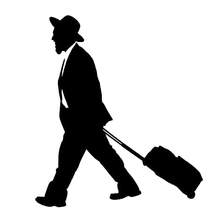 Amish Man With Suitcase